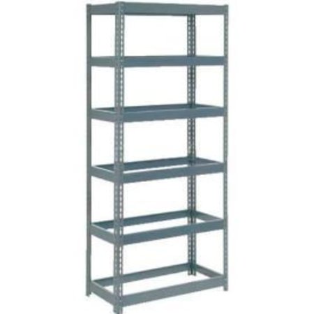 GLOBAL EQUIPMENT Extra Heavy Duty Shelving 36"W x 18"D x 72"H With 6 Shelves, No Deck, Gray 717055